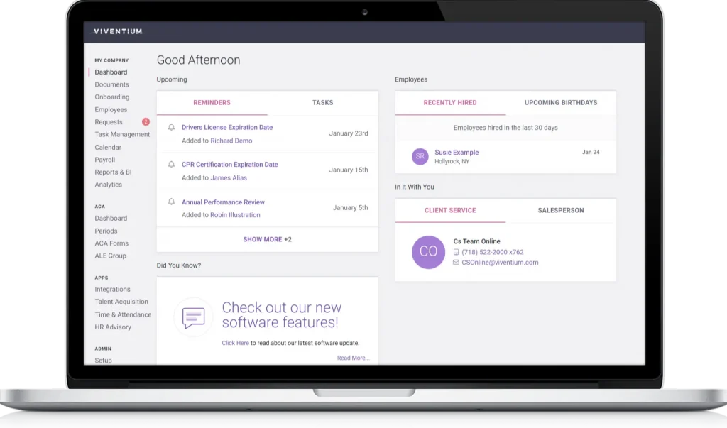 Viventium software on a laptop