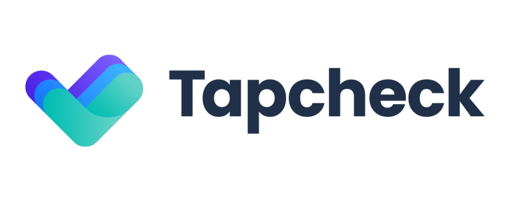 Logo and summary of Tapcheck, a cloud-based earned wage access platform, showcasing integration with Empeon and benefits such as real-time tracking, instant transfers, and financial education tools.