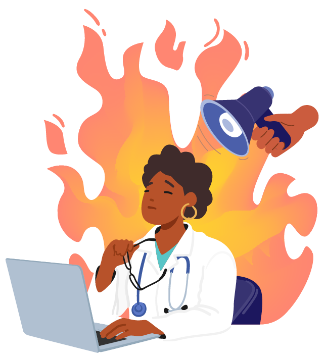 Caregivers experiencing high workloads and limited resources.